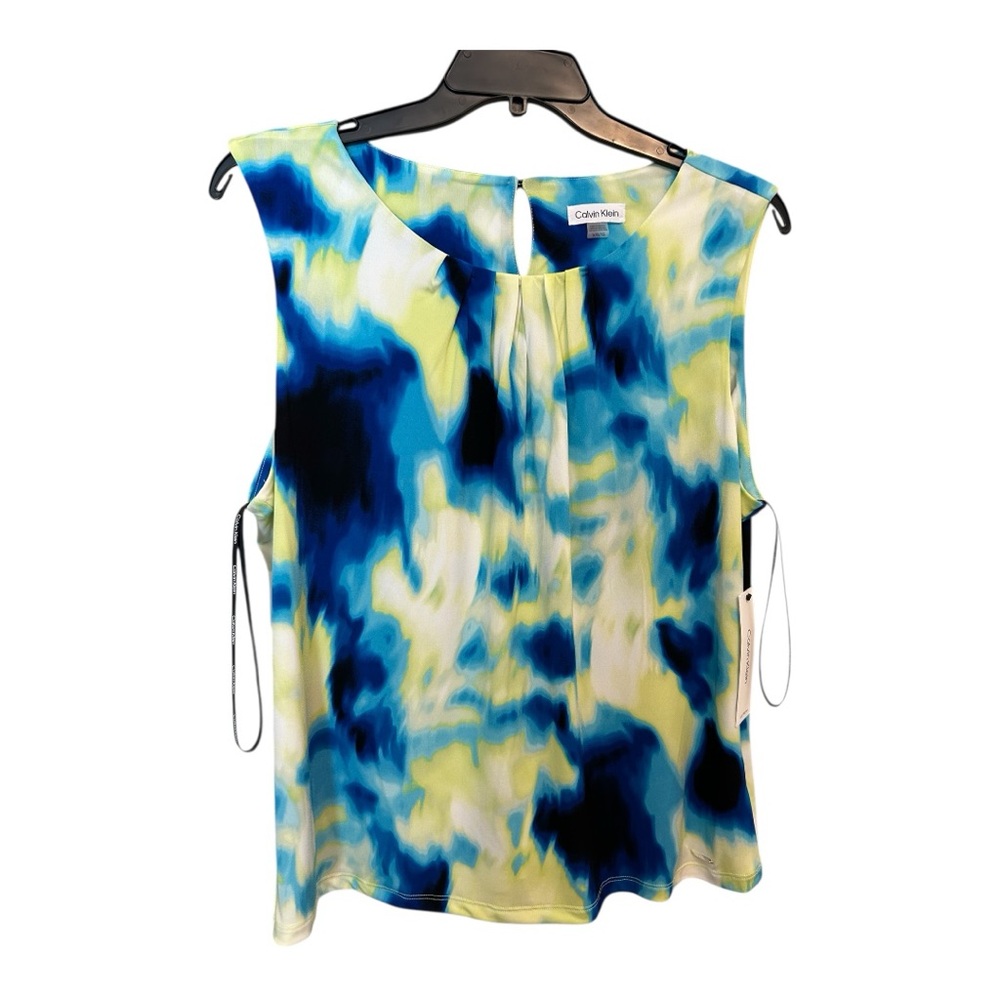 Calvin Klein Blue and Green Women's Top Size 1X